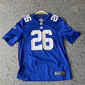 Nike Saquon Barkley On Field Giants Jersey